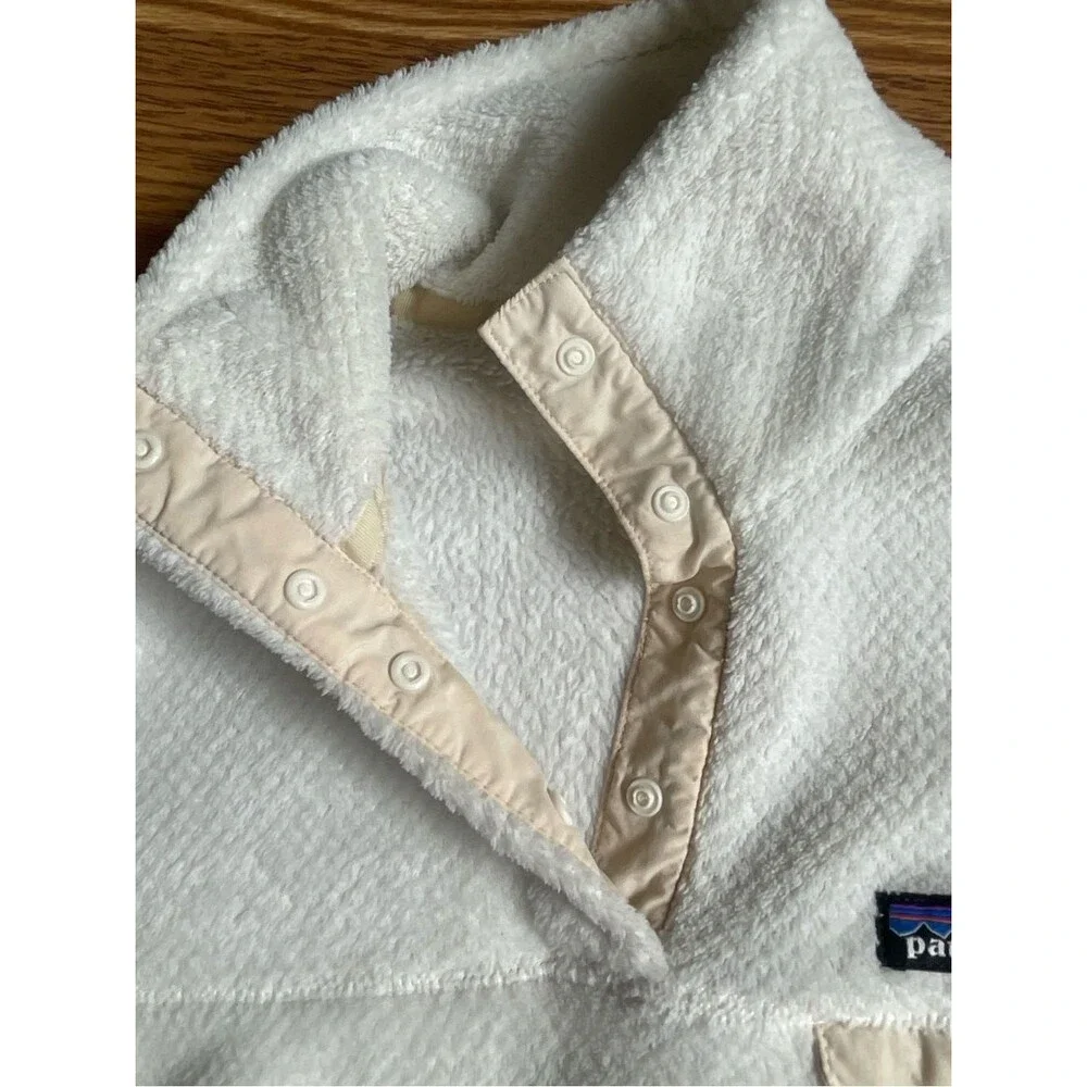 Patagonia Re-Tool Snap-T Pullover Women’s Small Cream Fleece Jacket - Picture 8 of 12